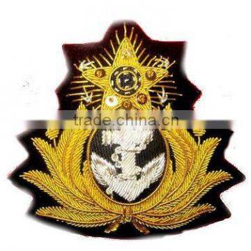 hand embroidered navy officer cap Brazil badges