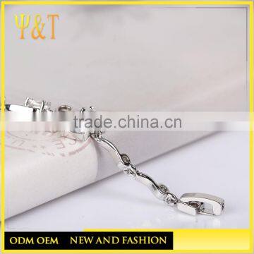 Factory Price Fashion Custom Lettering 925 Sterling Silver Jewerly Rhinestone Crystal Bangles Bracelets photo-2