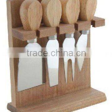 4pcs cheese knife wiht block