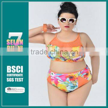 2016SS New Arrival Sexy Handmade Women Big Size Bandage Bikini High Waist Bikini Swimwear