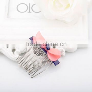 Best selling fashion plastic kids/girls/children princess 7 fork hair comb ornament