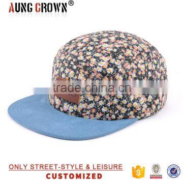 new fashion good looks custom 5 panel floral