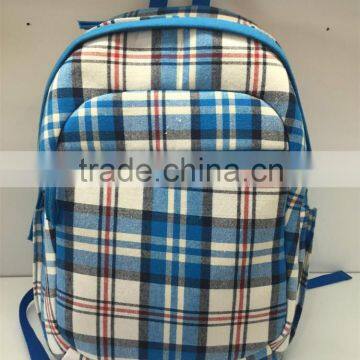 2016 fashion & concise plaid sport backpacks for outdoor activities,blue,YX-SP-01