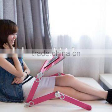 Portable and adjustable popular folding chair with a table for laptop