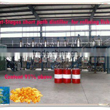 Eight-stages Short-path Distiller for Refining Fish Oil