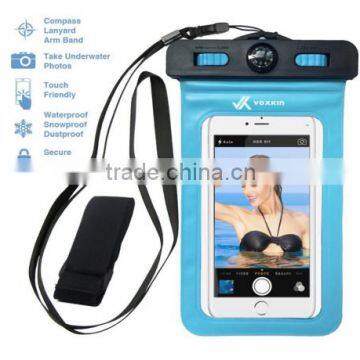 PREMIUM QUALITY Universal Waterproof Case including ARMBAND COMPASS LANYARD - Best Water Proof, Dustproof, Snowproof Bag