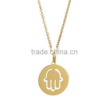 Stainless Steel hand of god pendant gold hamsa hand charm