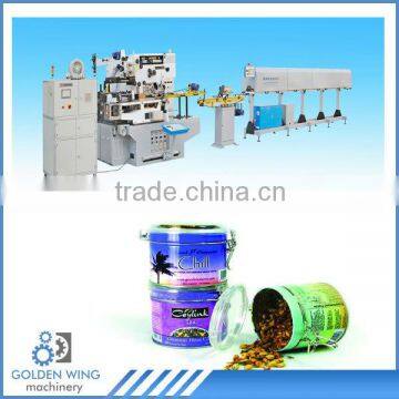 Automaticfor Tin Can Making Machine Equipment For Small Round Coffee Bean Cocoa Powder Tin Can Container Making Line