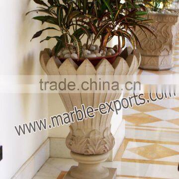 Attractive designed Marble Flower pot