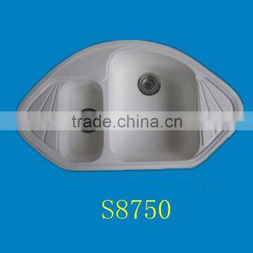 italian style acrylic resin kitchen sink, artificial marble double kitchen sink