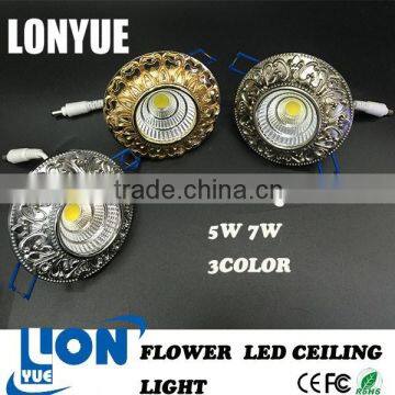 Factory Direct COB Design Flower Shade Led Ceiling Light 5W 7W photo-3