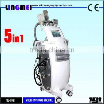 LINGMIE 5 in 1 lipo laser liposuction machine,rf cavitation lipolaser anti freeze cryo lipolysis auto roller vacuum