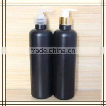 500ml black HDPE plastic lotion pump bottle for body wash