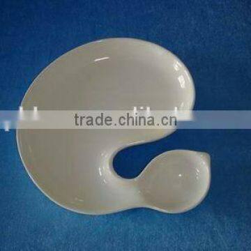 Oval White Dinner Plate,white Porcelain Dinner Square Plates,white Wavy Dinner Plates photo-4