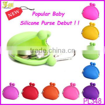 Alibaba Wholesale Cute Candy Colored Kids Small Silicone Coin Purse Purple