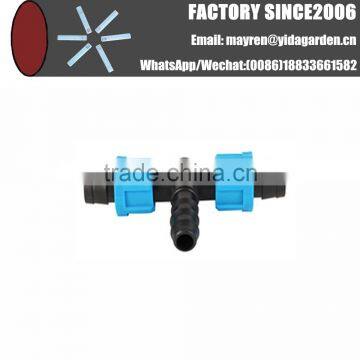 One connector barbed Tee for drip tape and PE pipe