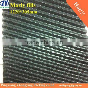 PVC Cooling tower fills, Cross-fluted Film fills(1220*305mm)