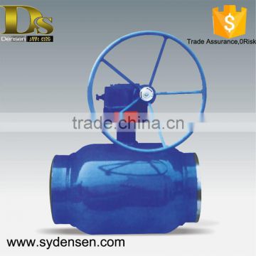 Worm gear full bore oil and gas floating valve