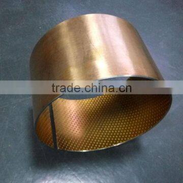 Metric size 10060 11050 12060 steel backing bimetal bushing with copper layer 0.2mm-0.6mm steel bronze bushing