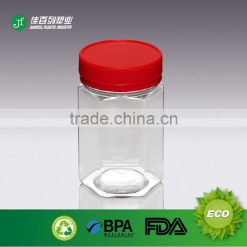 Protective Lid Wide Mouth Plastic PET Sauce Bottle