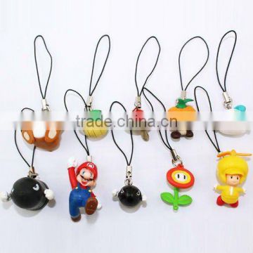 Super Mario Mini Figure Cell Phone Strap Set