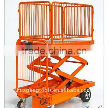 Electric Lift Trolley With Fence for Material Handling