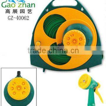 15M Flat Hose Reel with 5-Function Nozzle