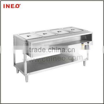 Commercial Restaurant Stainless Steel Gas Buffet Bain Marie With Undershelf