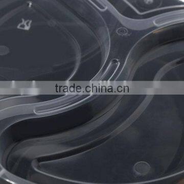 Wow Unbelieveable Fast Food Container 3 Compartment Black photo-3