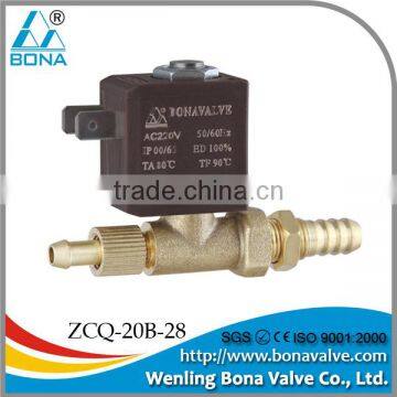 Tube with lock 8mmx6.5mm brass steam welding machine DC 12V 24V electric valve ZCQ-20B-28