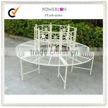 Vintage Garden Metal Round Tree Bench photo-5