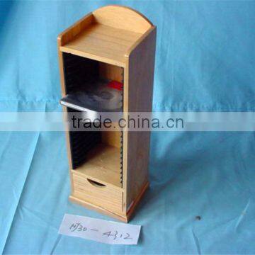 DVD Tower CD Rack Cherry Multimedia Shelf,factory Price Wood Muti-useful CD Racks With Wateroof Lacquering photo-3