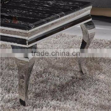 Square Marble Stainless Steel Frame Side Table photo-5