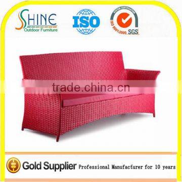 Alibaba made in China Cheap wholesale outdoor patio furniture rattan red sofa