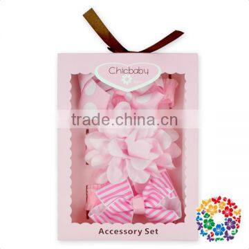 Accessory Set Girls Gift Box Packing Heaband 3Pcs Pink Nylon Headbands photo-6