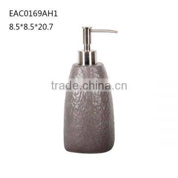 Hot sale whole sale fish scale like brow shinny concrete soap dispenser with patent