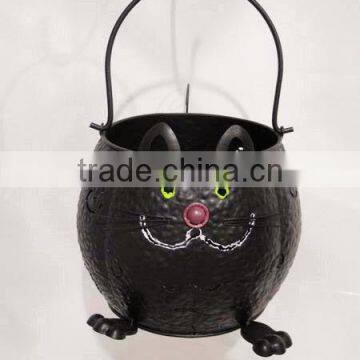 YS11986 14 inch high outdoor flower pots wholesale with cute halloween design made in Xiamen