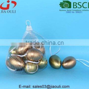 BSCI Audit Factory cheap Easter decorations plastic Eggs, golden plastic eggs