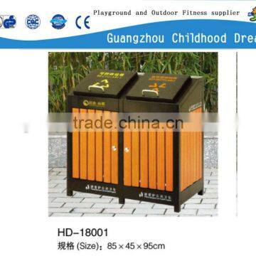 (HD-18001) Double Bin Public Outdoor Trash Can photo-2