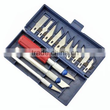 13pcs/set Hobby Knife Set Gravar Burin Carving Tools Set with 3 Handles Sculpture cutter utility knife