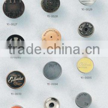 KMJ-2123 low price metal press jeans snap buttons ,high quality clothes sanp button