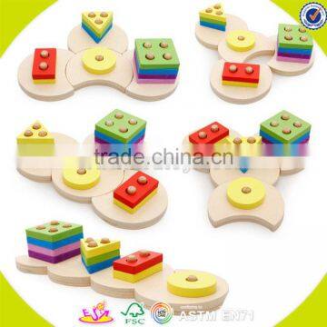 Wholesale Funny Kids Wooden Shape Sorter Blocks Stacking Toy Hot Sale Baby Wooden Shape Sorter Blocks Stacking Toy W13D098 photo-2
