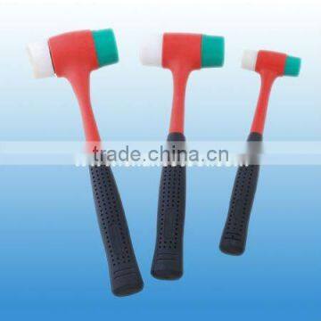 rubber mallet hammer with black fibreglass shafted handle STM017