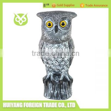 simulation outdoor garden owl decoy bird repeller with rotating head