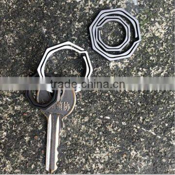 TK-2308 20MM TC4 Octagonal Titanium Keychain photo-6