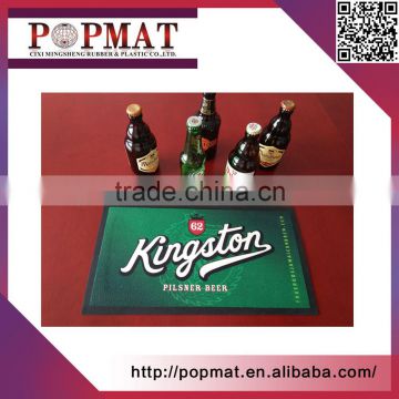 custom full color club non woven fabric promotional rubber bar mat