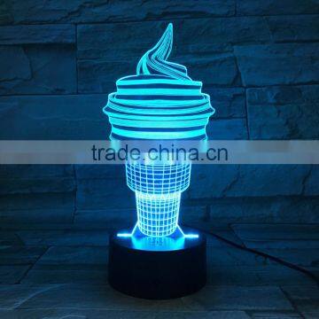 UCHOME 3d Light Model Ice Cream 3d Illusion Table Lighting Lamp photo-5