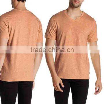 T-shirts 100% Cotton Robert Short Sleeve Slub V-Neck Tee T-shirts t-shirts for Men