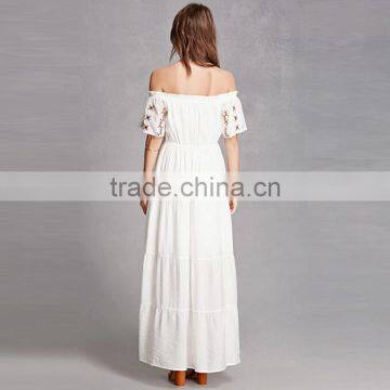 Wholesale Mexican Dresses Women Summer Floral Embroidery Maxi Dress HSD9975 photo-3