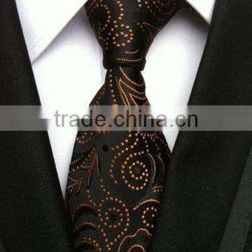 HDYF-1 2014 Style for man wholesale 100% polyester jacquard woven tie/stock available